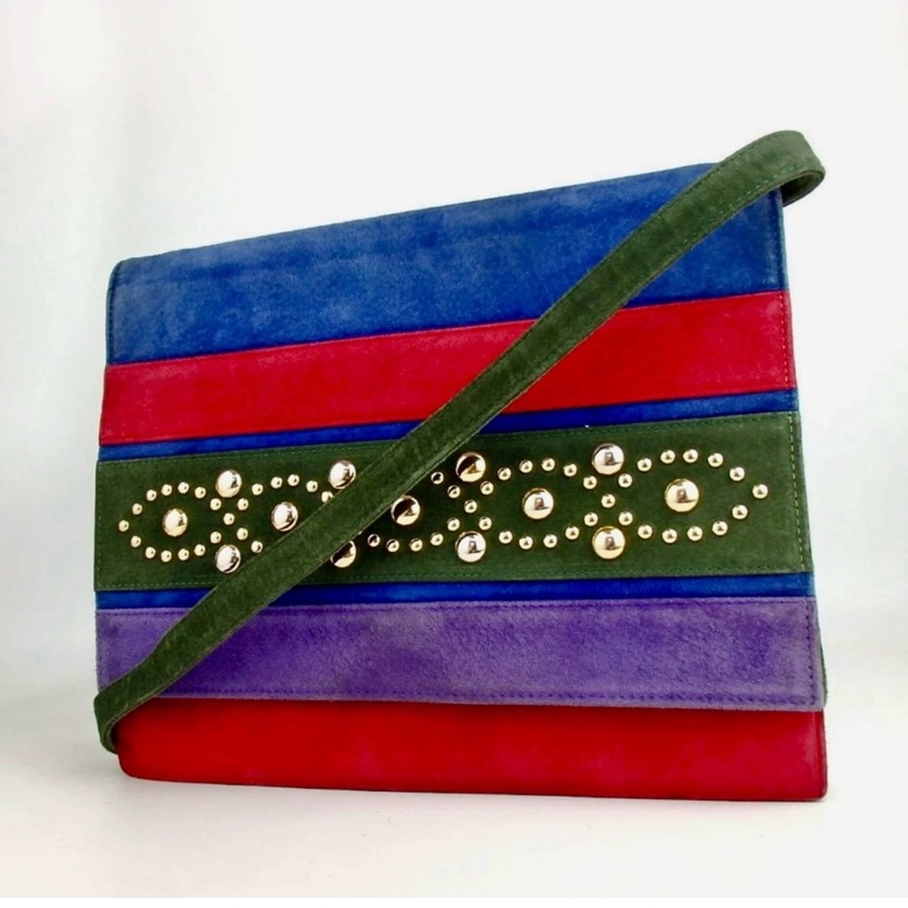 Yves Saint Laurent Multi color Bag with Gold Studs